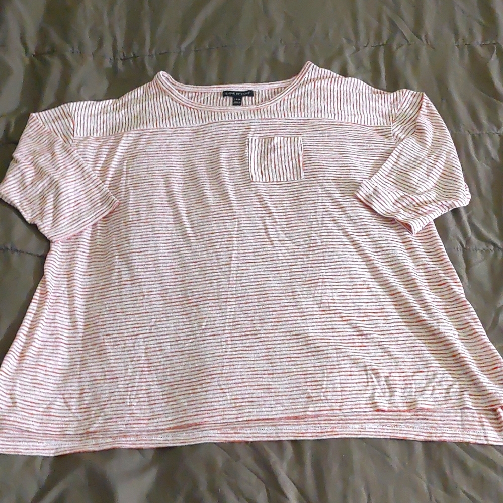 Mid sleeve striped shirt